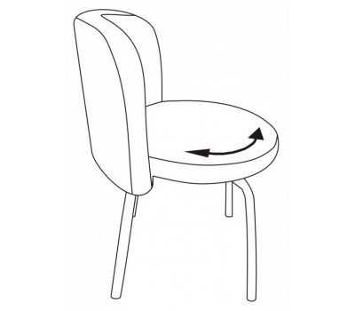 Стул Бюрократ KF-2 вращающийся молочный Or-10 искусственная кожа