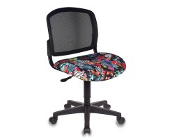 Кресло детское Бюрократ CH-296NX черный сиденье черный черепа сетка/ткань крестовина пластик