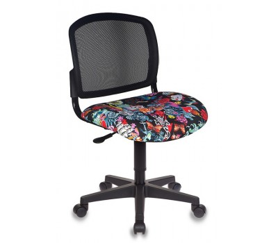 Кресло детское Бюрократ CH-296NX черный сиденье черный черепа сетка/ткань крестовина пластик