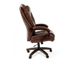 Кресло для руководителя CHAIRMAN 408, коричневая кожа-foto2