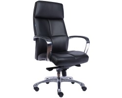 Кресло руководителя Everprof Madrid Кожа Черный