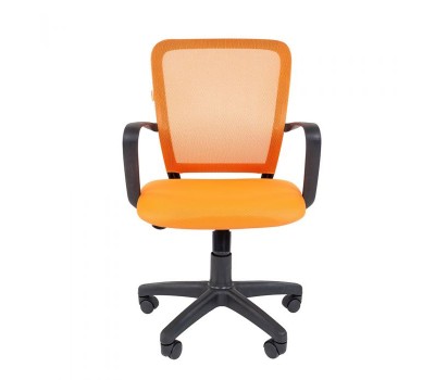 Кресло офисное CHAIRMAN 698 black оранжевое