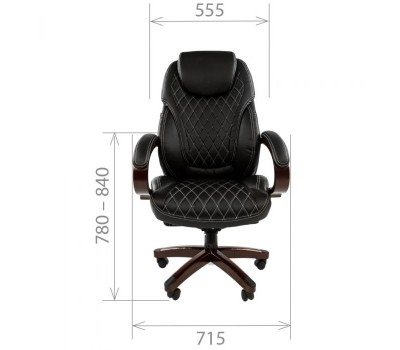 Кресло руководителя Chairman 406 черное, экопремиум