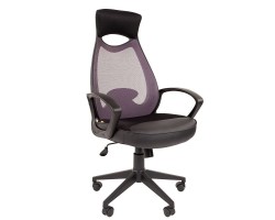 Кресло руководителя CHAIRMAN CH 840 black серое