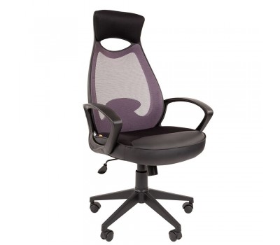 Кресло руководителя CHAIRMAN CH 840 black серое