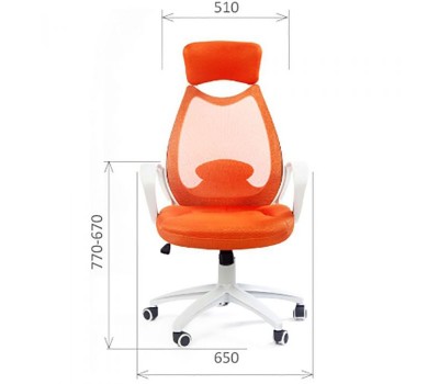 Кресло для руководителя CHAIRMAN CH 840 white красное