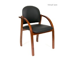 Кресло для посетителя CHAIRMAN 659 черное,  экокожа