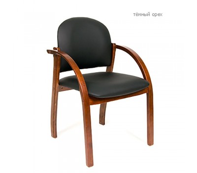 Кресло для посетителя CHAIRMAN 659 черное,  экокожа