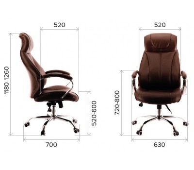 Кресло руководителя Everprof Forum TM Ткань Коричневый