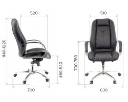 Кресло руководителя Everprof Drift Full LB M Экокожа Черный-foto4