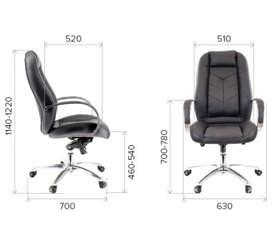 Кресло руководителя Everprof Drift Full LB M Экокожа Черный