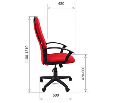 Кресло  CHAIRMAN 289 new, ткань красное