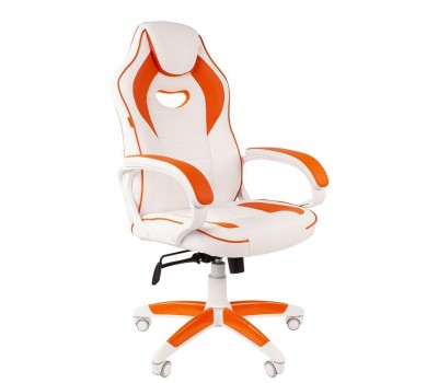 Кресло CHAIRMAN Game 16 white оранжевое