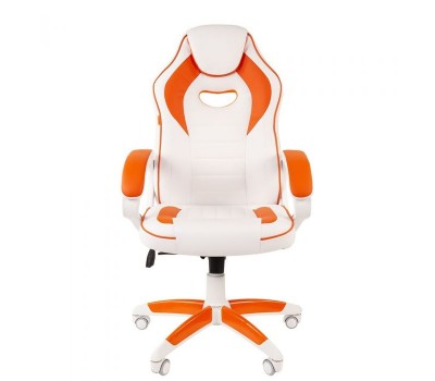 Кресло CHAIRMAN Game 16 white оранжевое