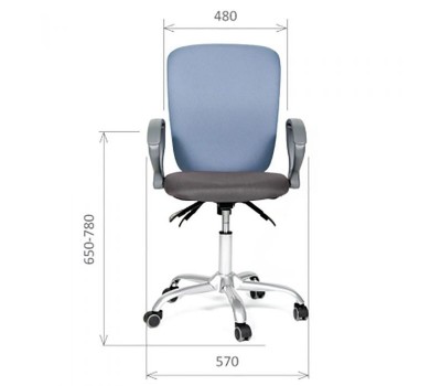Кресло для персонала CHAIRMAN CH 9801 синее, ткань JP
