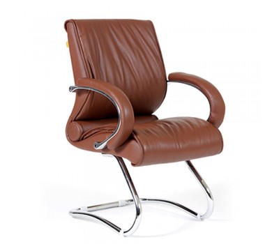 Кресло для посетителя CHAIRMAN 445 коричневое