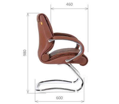 Кресло для посетителя CHAIRMAN 445 коричневое