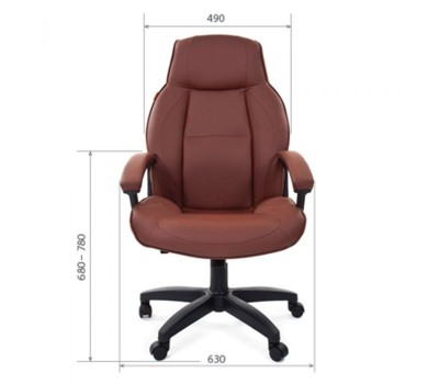 Кресло для руководителя CHAIRMAN 436 LT, кожа черная