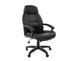 Кресло для руководителя CHAIRMAN 436 LT, кожа черная