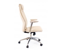 Кресло руководителя Everprof London Экокожа Бежевый-foto3