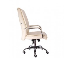 Кресло руководителя Everprof Kent TM Экокожа Кремовый-foto2