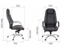 Кресло руководителя Everprof Drift Full AL M ткань Alma 40 коричневый-foto2