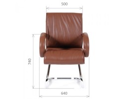 Кресло для посетителя CHAIRMAN 445 белое-foto3