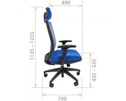 Кресло для руководителя CHAIRMAN 285, красный-foto3