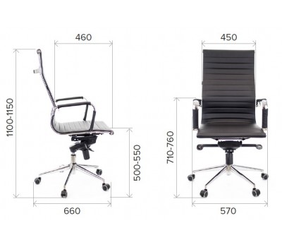 Кресло руководителя Everprof Rio M Экокожа Черный