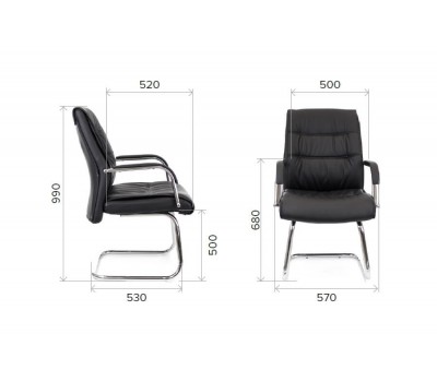 Кресло офисное Everprof Bond CF экокожа черный