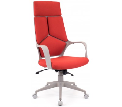Кресло руководителя Everprof Trio Grey TM Ткань Красный