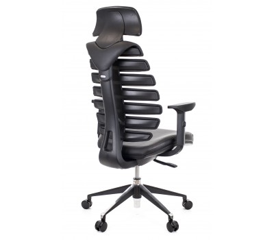 Кресло офисное Everprof Ergo Black кожа черный