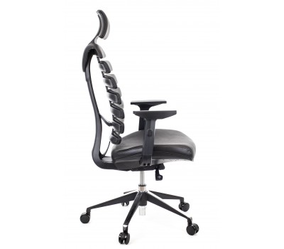 Кресло офисное Everprof Ergo Black кожа черный