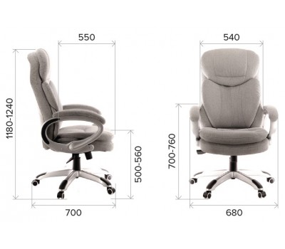 Кресло руководителя Everprof Boss T Ткань Коричневый