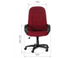 Кресло  офисное CHAIRMAN 727 бордовое ткань-foto3