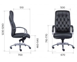 Кресло руководителя Everprof Monaco Экокожа Черный-foto5