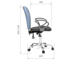 Кресло для персонала CHAIRMAN CH 9801 голубое-foto2