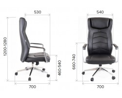 Кресло руководителя Everprof Parlament Кожа Черный-foto6