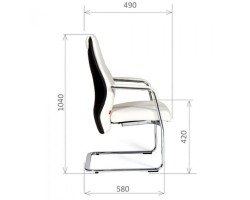 Кресло для посетителя CHAIRMAN Basic V эко серое-foto2