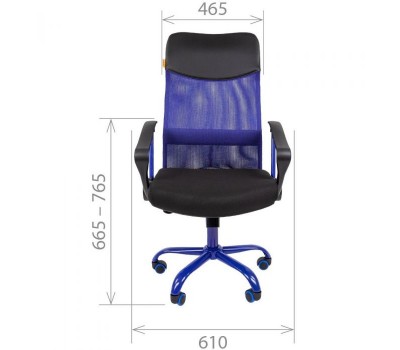 Кресло для руководителя CHAIRMAN 610 Cmet, синее