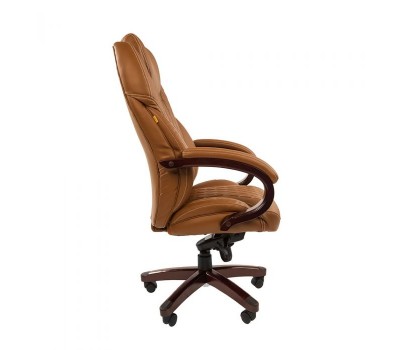 Кресло руководителя Chairman 406 бежевое, экопремиум