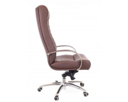 Кресло руководителя Everprof Orion AL M экокожа коричневый-foto3