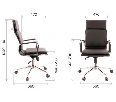 Кресло руководителя Everprof Nerey T Экокожа Черный