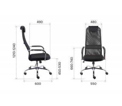 Кресло руководителя Everprof EP 708 TM сетка черный