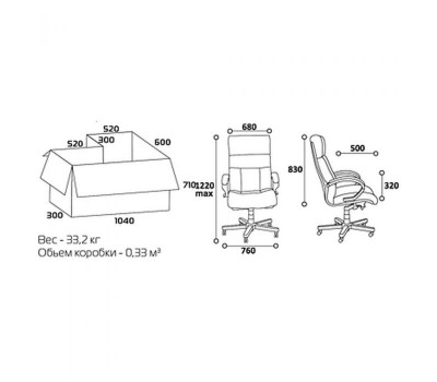Кресло для директора CHAIRMAN CH 421 черное
