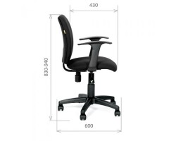 Кресло для сотрудника CHAIRMAN CH 670 бордовое-foto2