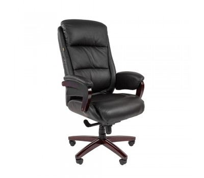 Кресло для руководителя CHAIRMAN 404, черная кожа