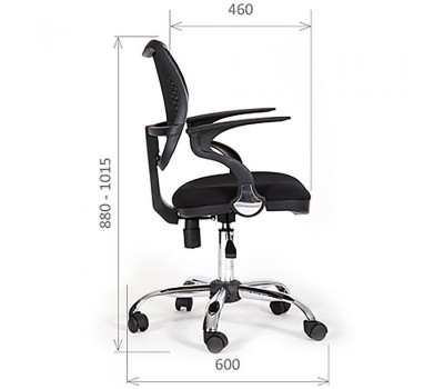 Кресло для персонала CHAIRMAN CH 450 хром черное