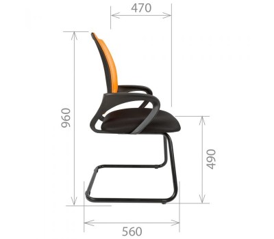 Кресло для посетителя CHAIRMAN 696V красное