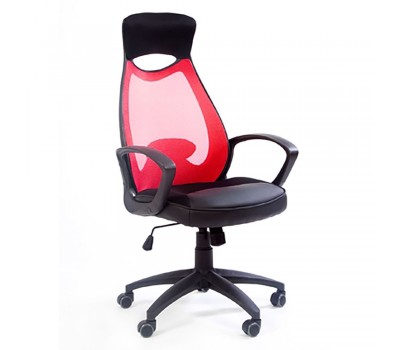 Кресло руководителя CHAIRMAN CH 840 black красное